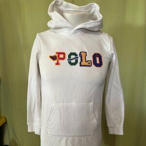 P Wings Polo Ralph Lauren Teen Kid's White Hoodie Sweater Size XL 16